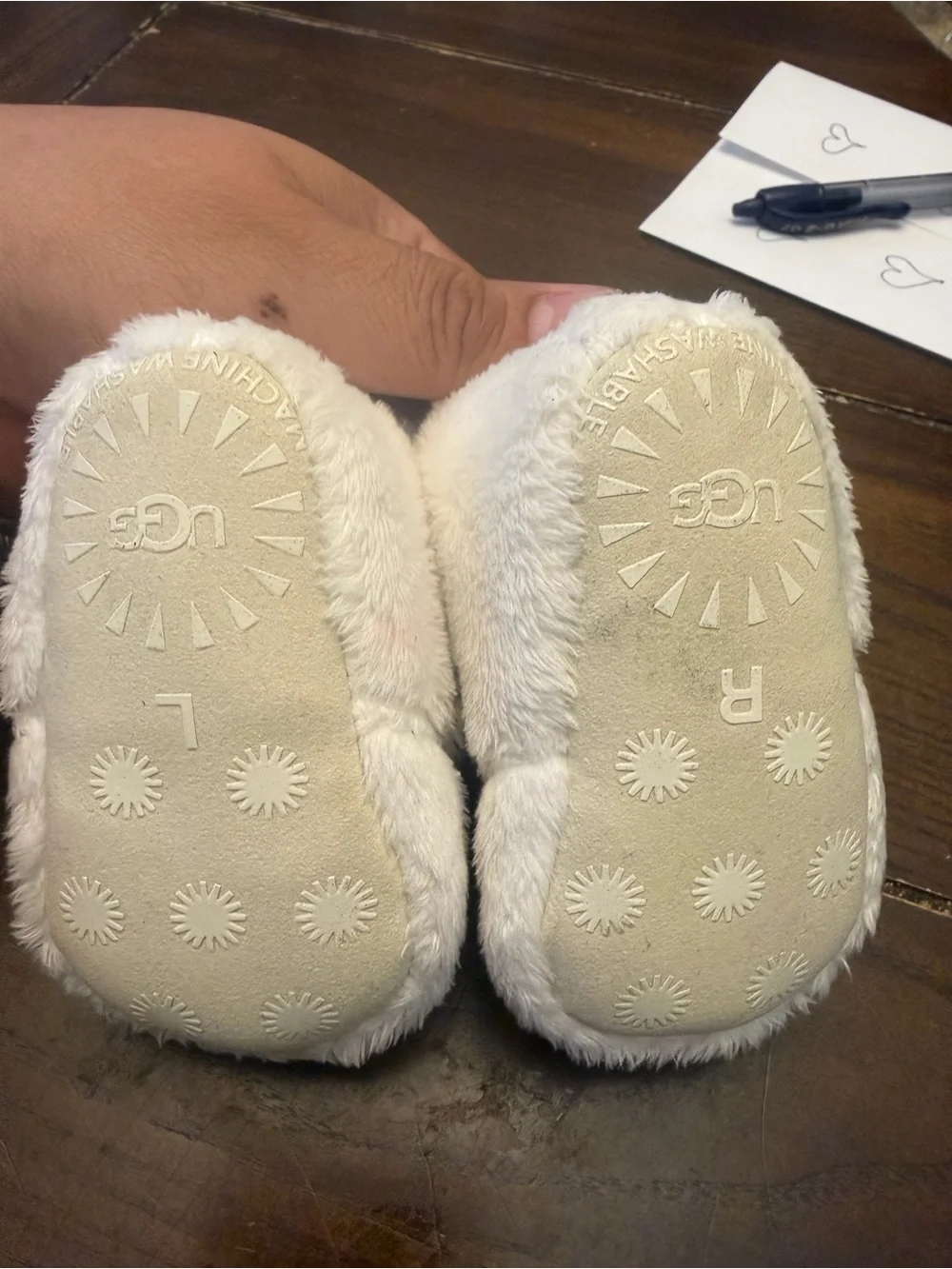 UGG Kids white Plush Booties